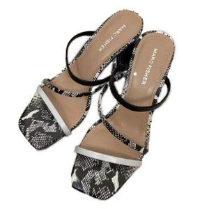 NEW Marc Fisher Animal Print Strap Sandals Size 7M